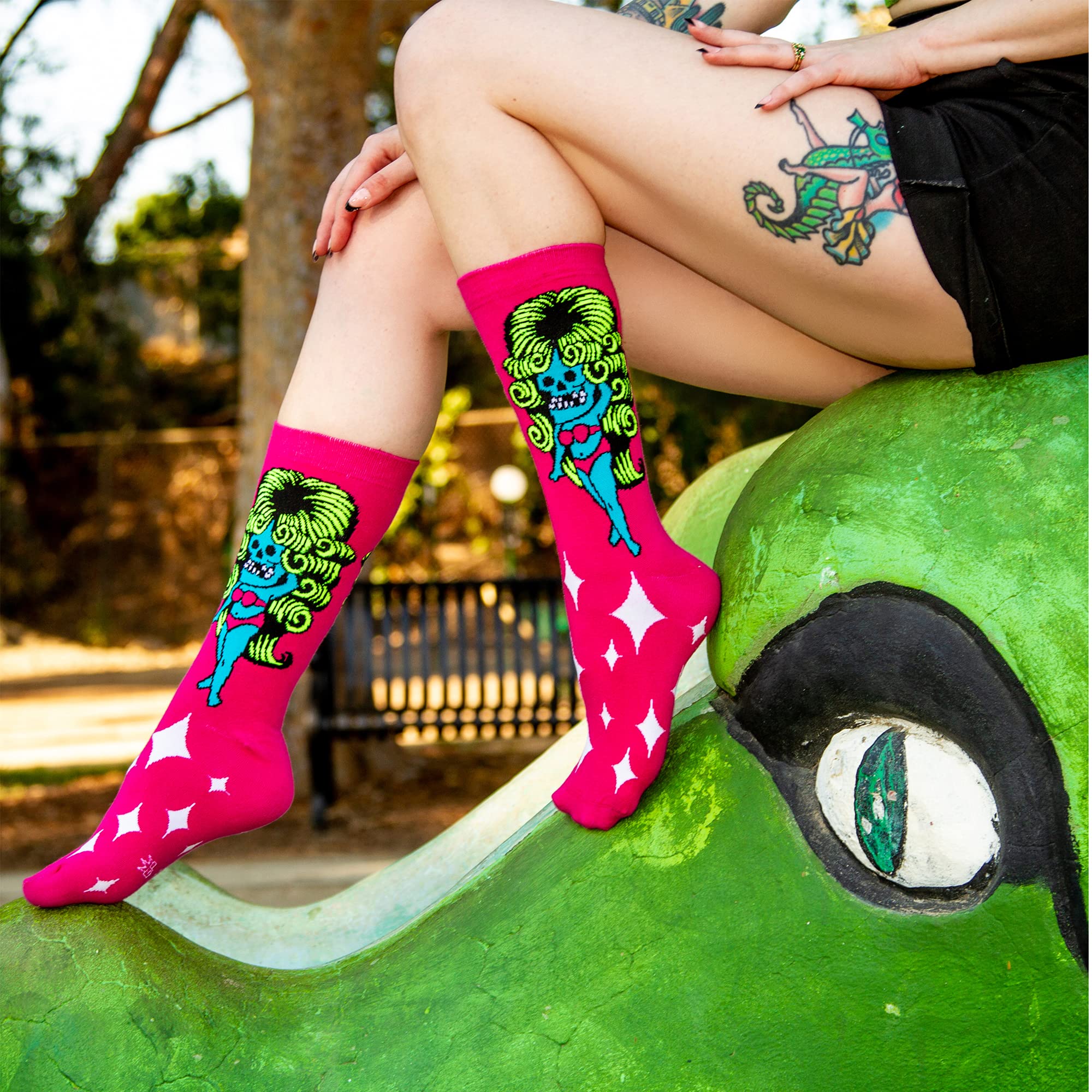 Gumball Poodle Women's Novelty Fashion Crew Socks - Cute Cartoon Dog Print Dress Socks for Casual Wear, Gift Ideas & Outfit Accessories