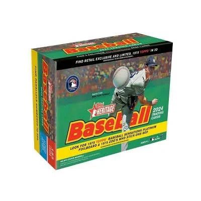 2024 Topps Heritage Baseball Mega Box - Exclusive Target Edition | Collectible Baseball Cards for Fans & Players | Perfect for Trading, Collecting & Gifting