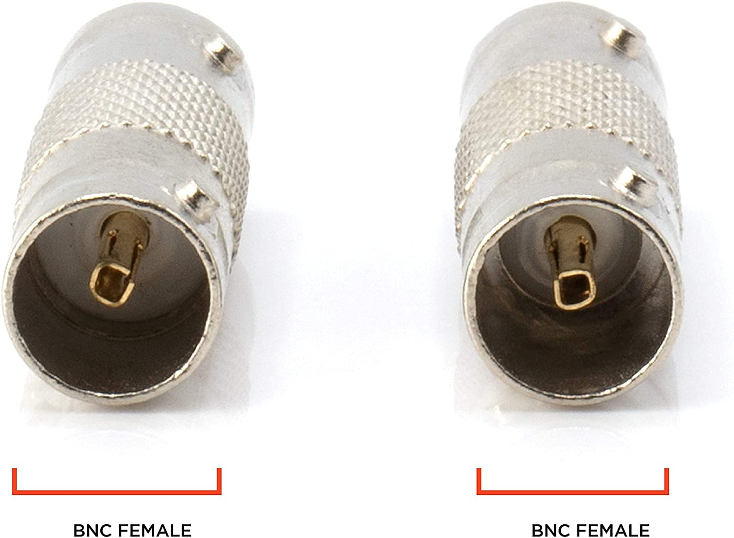 10-Pack BNC Female to Female Barrel Connector Adapters - CCTV Security Camera RF Cable Extenders for Surveillance System Installation & Maintenance