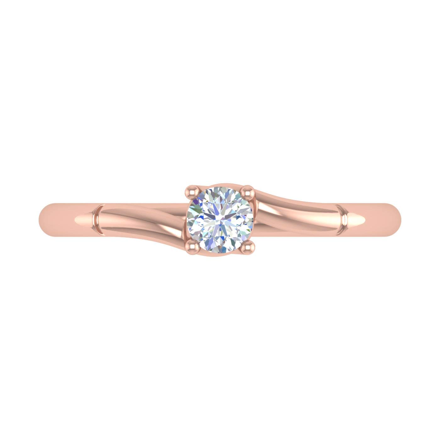 1/4 Carat 4-Prong Solitaire Diamond Engagement Ring in 10K Gold - Perfect for Proposals, Anniversaries & Wedding Bands