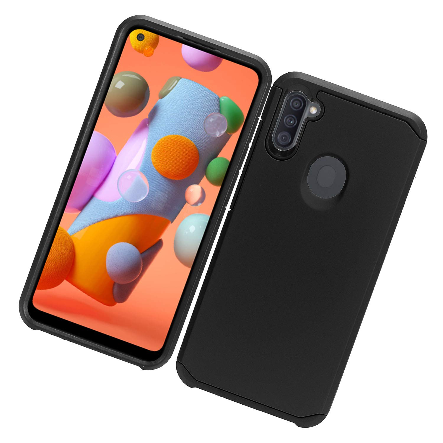 Samsung Galaxy A11 (SM-A115) Shockproof Rubberized Phone Case - AH2 Black | Durable Protection for Everyday Use, Work & Outdoor Activities