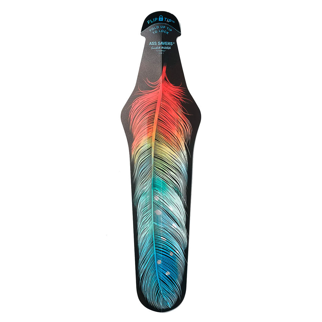 Ass Savers ASR 1 Fender - Feather Tropical Regular Size Bike Mudguard | Lightweight Bicycle Rear Fender for Road & Mountain Bikes | Perfect for Commuting & Wet Weather Cycling