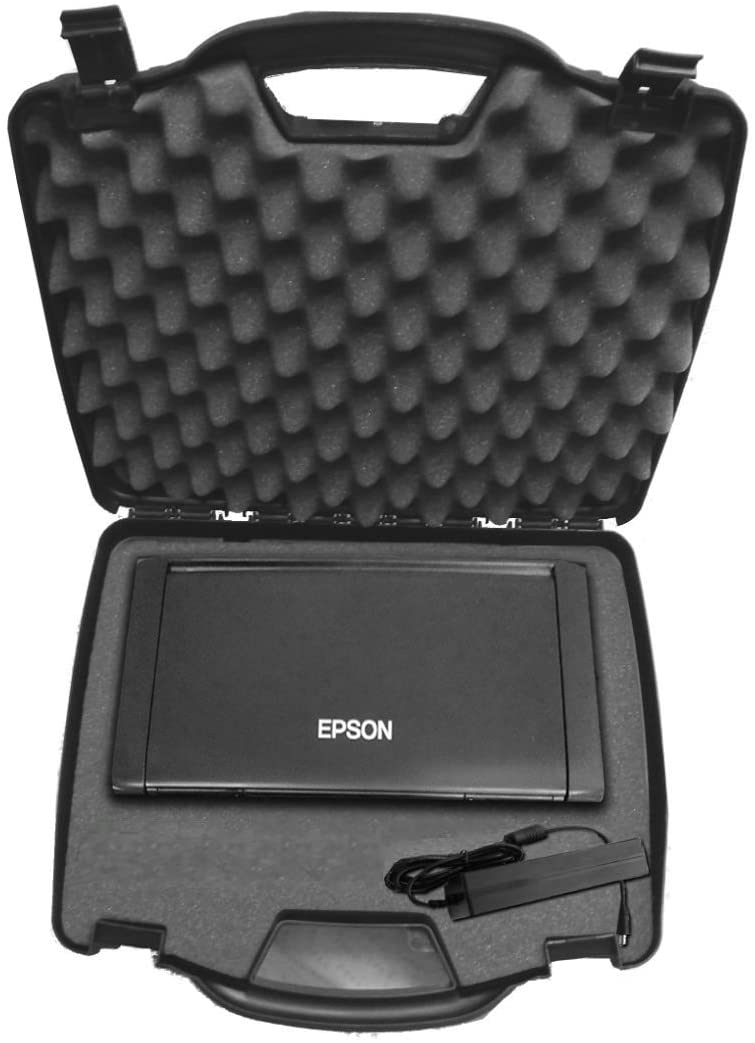 CASEMATIX Hard Protective Case for Epson WF100 Wireless Printer & PM400 Photo Printer - Durable Travel Storage with Accessory Compartment | Perfect for Business Trips, Photo Shoots & On-the-Go Printing