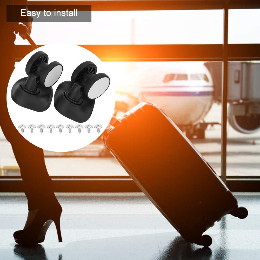 Universal Luggage Wheels Replacement for PP and PET Suitcases - Durable Non-Slip Travel Suitcase Wheels for Smooth Rolling (Ideal for Airports, Business Trips, and Vacation Travel)