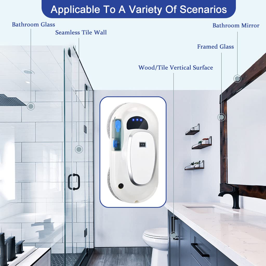 Automatic Electric Window Cleaning Robot - Smart Glass Vacuum Cleaner with Remote Control & Strong Suction | Perfect for High-Rise Buildings, Skylights & Hard-to-Reach Windows