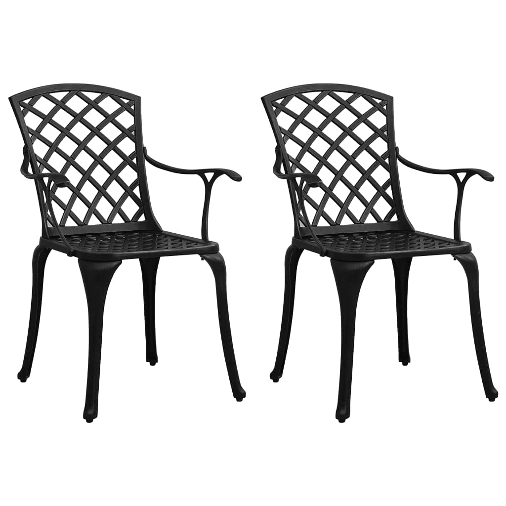 2-Piece Modern Patio Furniture Set - Durable Cast Aluminum Bronze Garden Chairs for Backyard, Lawn, Porch, Poolside & Balcony | Perfect for Outdoor Relaxation & Entertaining