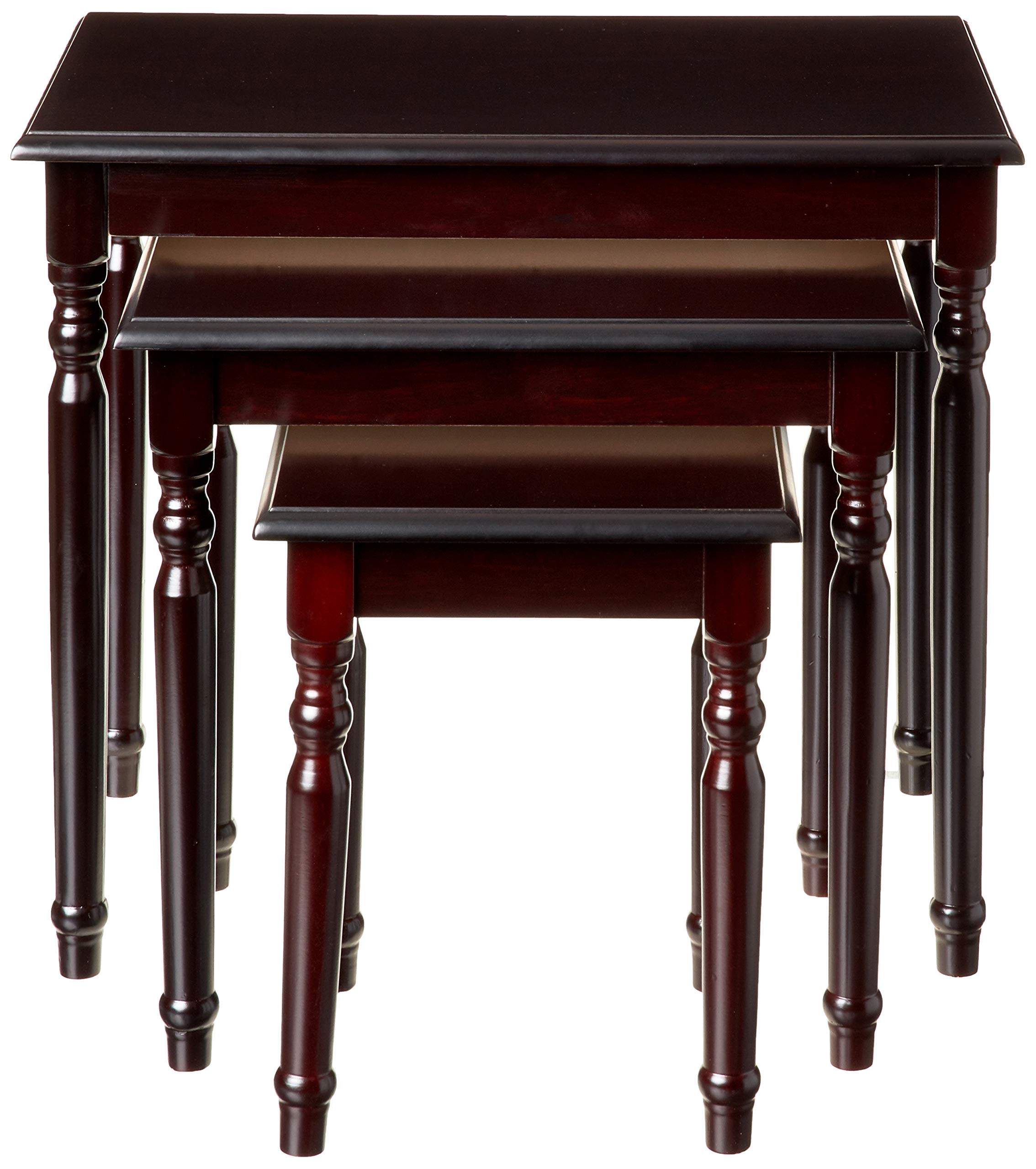 Frenchi Furniture 3-Piece Nesting Table Set - Modern Side Tables for Living Room, Bedroom & Small Spaces - Stackable Coffee Tables with Versatile Home Decor Use