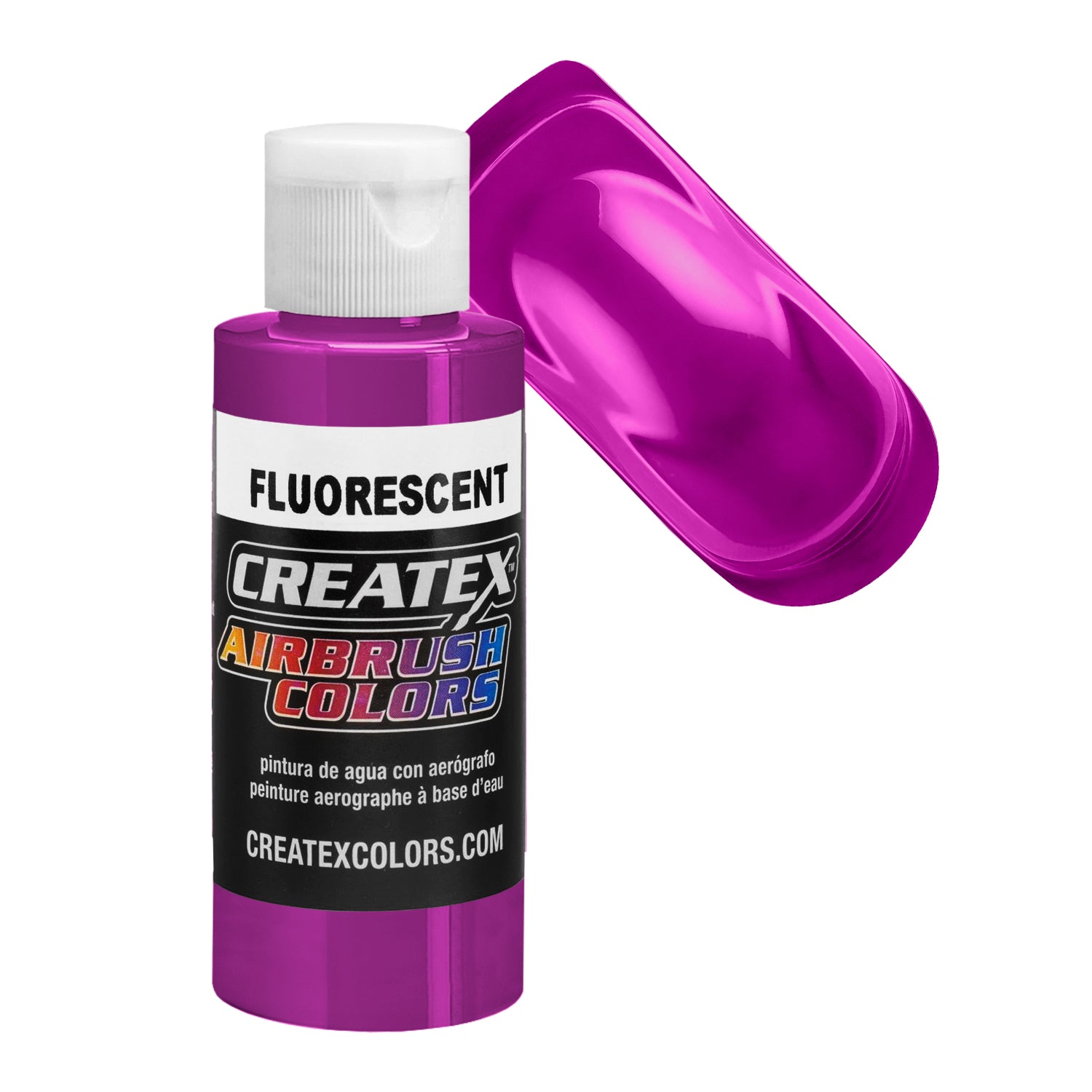 Violet Fluorescent Neon Airbrush Paint - 2 oz Bottle for Art, DIY Crafts, and Custom Designs - Perfect for T-Shirts, Canvas, and Automotive Art