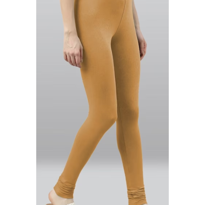 Mustard Yellow Shiny Leggings for Women - High Waisted Yoga Pants with Pockets - Comfortable Stretchy Workout Tights for Gym, Running & Daily Wear