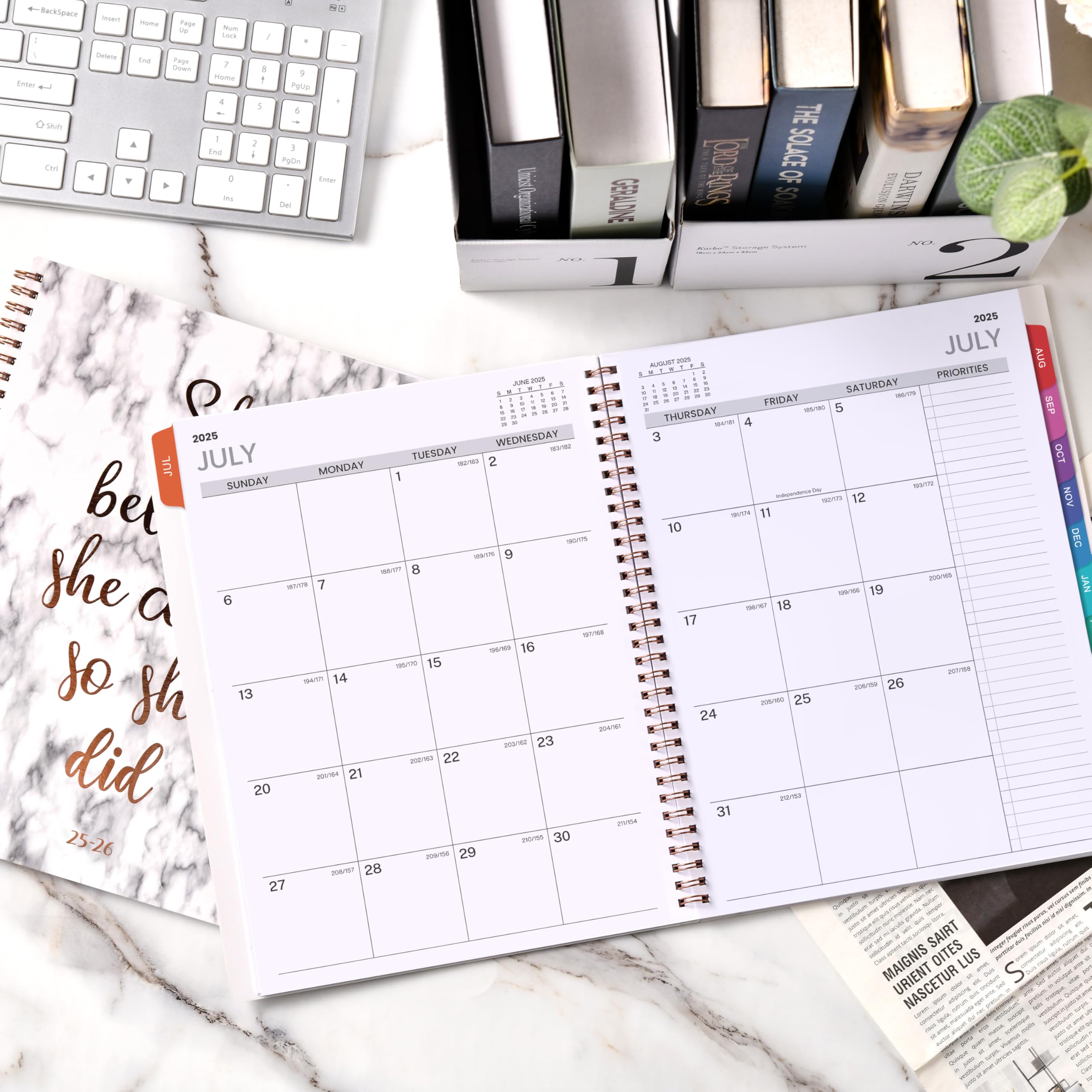2025-2026 Appointment Planner - Daily & Weekly Organizer with 30-Minute Intervals, July 2025 to June 2026, 9