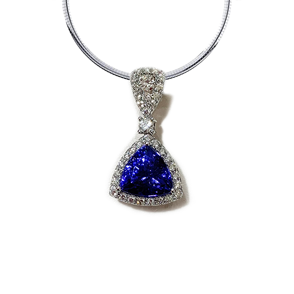 14K White Gold Tanzanite Pendant Necklace for Women | Genuine Tanzanite Jewelry Gift for Birthday, Anniversary & Valentine's Day | Elegant Everyday & Special Occasion Wear