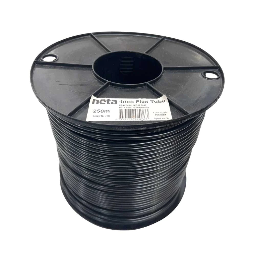 4mm Flexible Spaghetti Tube PPVC X 250M - Durable Plastic Tubing for Aquariums, Hydroponics & DIY Projects | Food Safe & Chemical Resistant