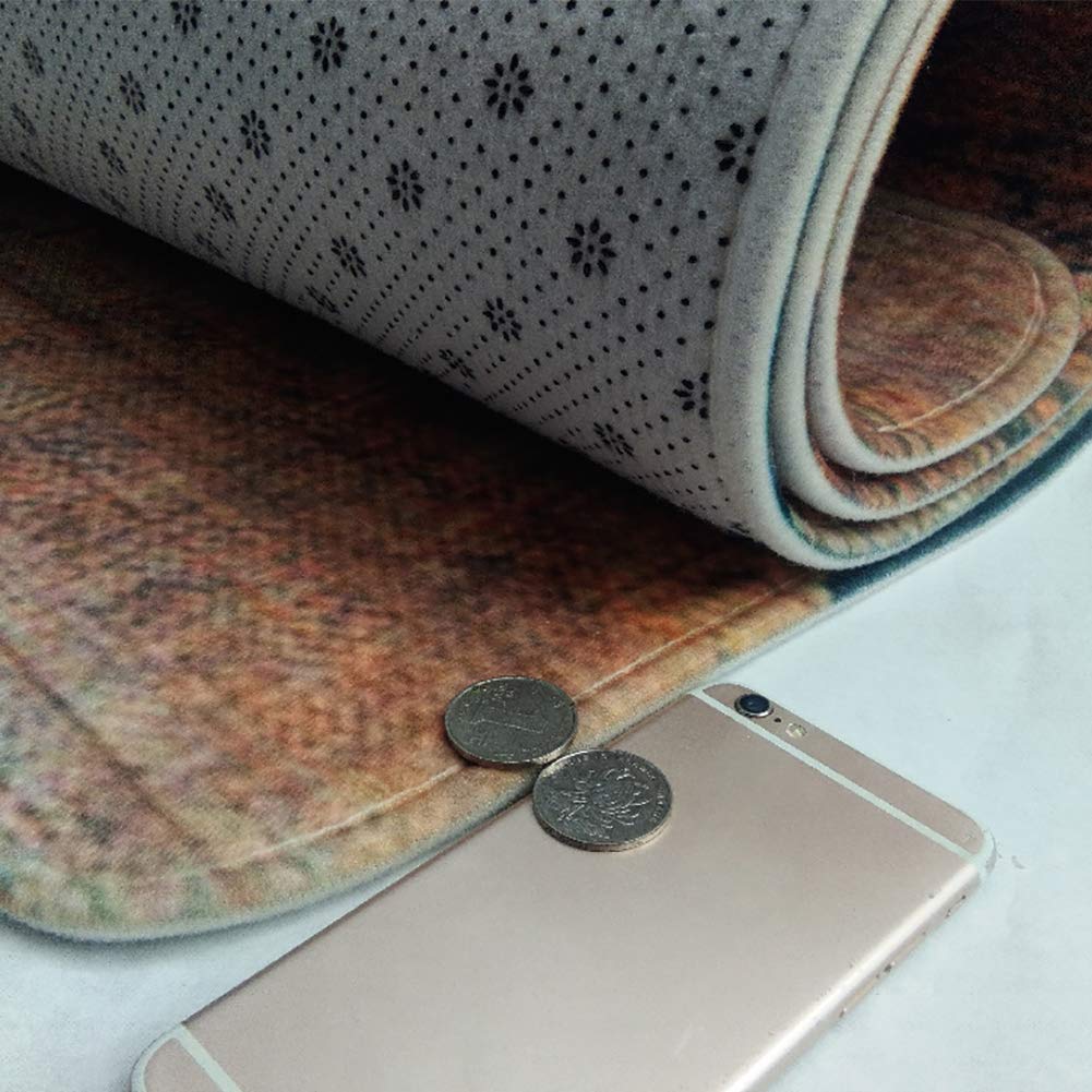 3D Printed Non-Slip Area Rug - Optical Illusion Carpet with Soft Flannel Backing for Living Room, Bedroom, Hallway - Low Profile Door Mat for Home & Office Use