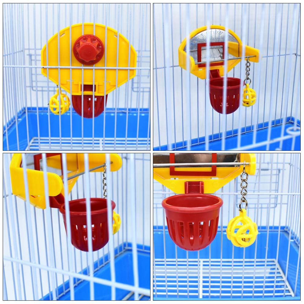TEHAUX Mini Basketball Toy for Parrots - Interactive Chew Toy & Training Accessory for Budgies, Parakeets, Canaries | Fun Cage Activity for Bird Enrichment & Exercise