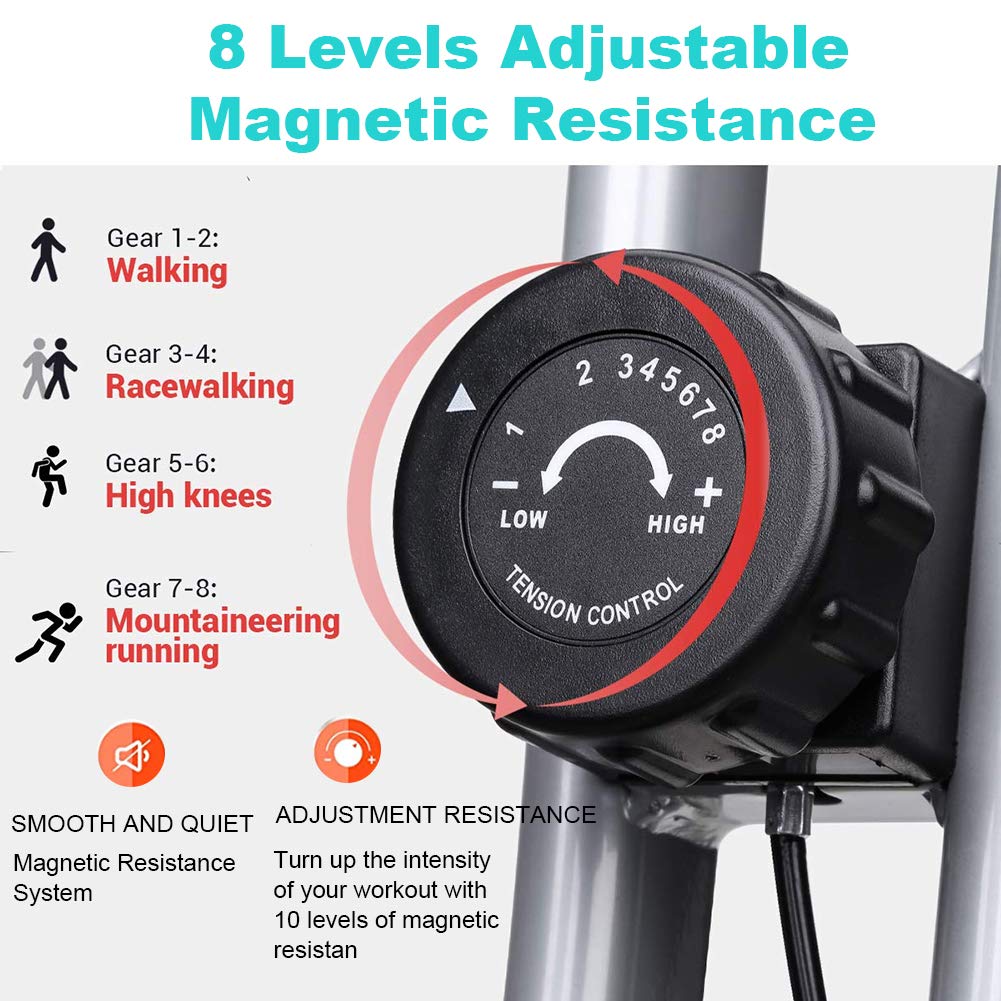 3 in 1 Magnetic Foldable Upright Exercise Bike with LCD Display & Pulse Sensor - Adjustable Recumbent & Stationary Bike with Large Backrest, Comfy Seat & Handles - Perfect for Home Gym, Cardio Workout & Physical Therapy (Pink)