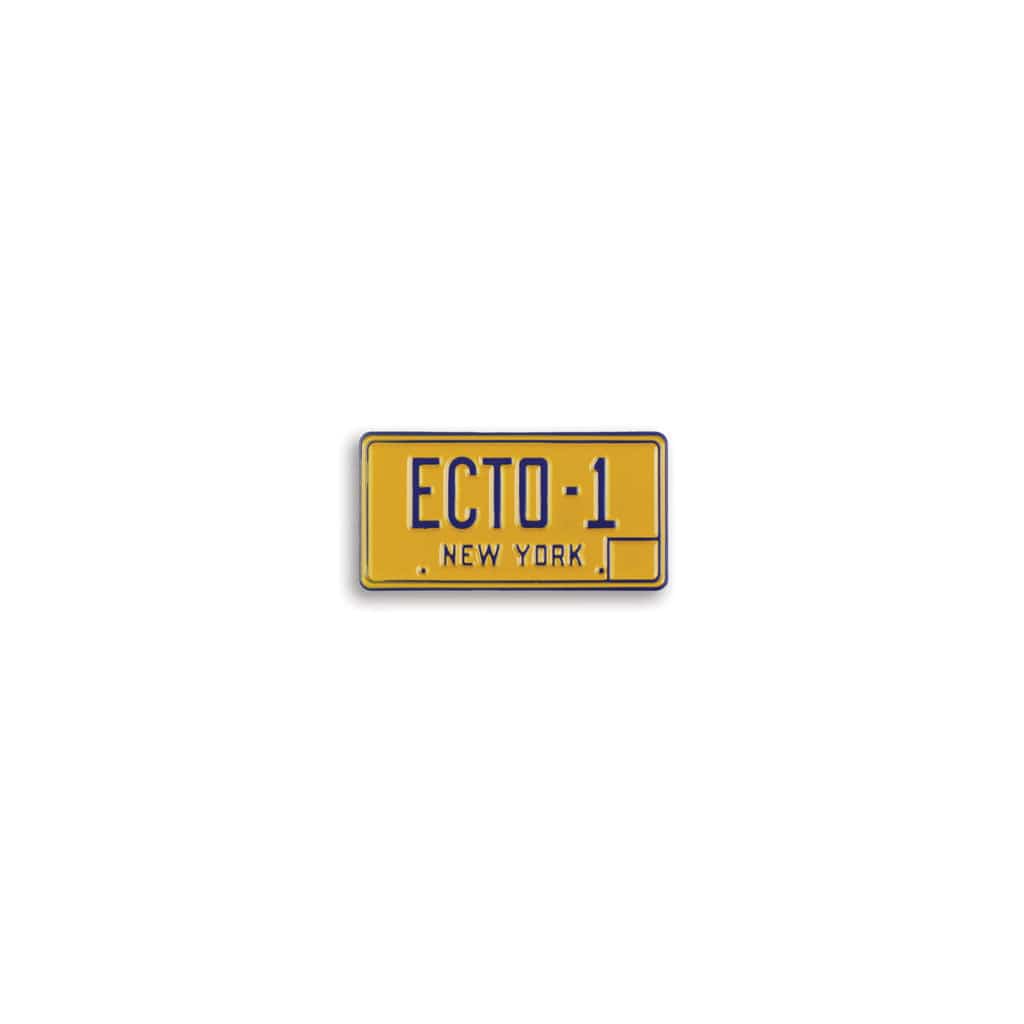 Ghostbusters Ecto 1 License Plate Enamel Pin - Collectible Movie Merchandise for Fans, Cosplay & Gift Giving