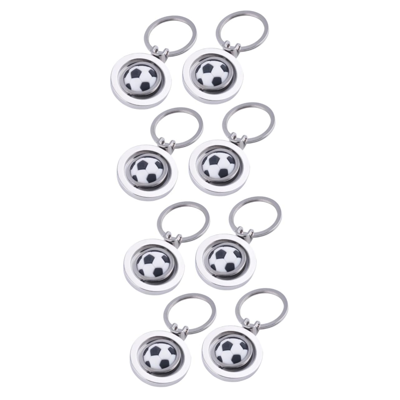BESPORTBLE 2 Sets 4pcs Rotating Soccer Ball Keychain - Unique Football Keyring for Keys, Gifts for Soccer Fans, Birthday Present for Men Women - Perfect for Sports Enthusiasts, Team Supporters and Football Lovers