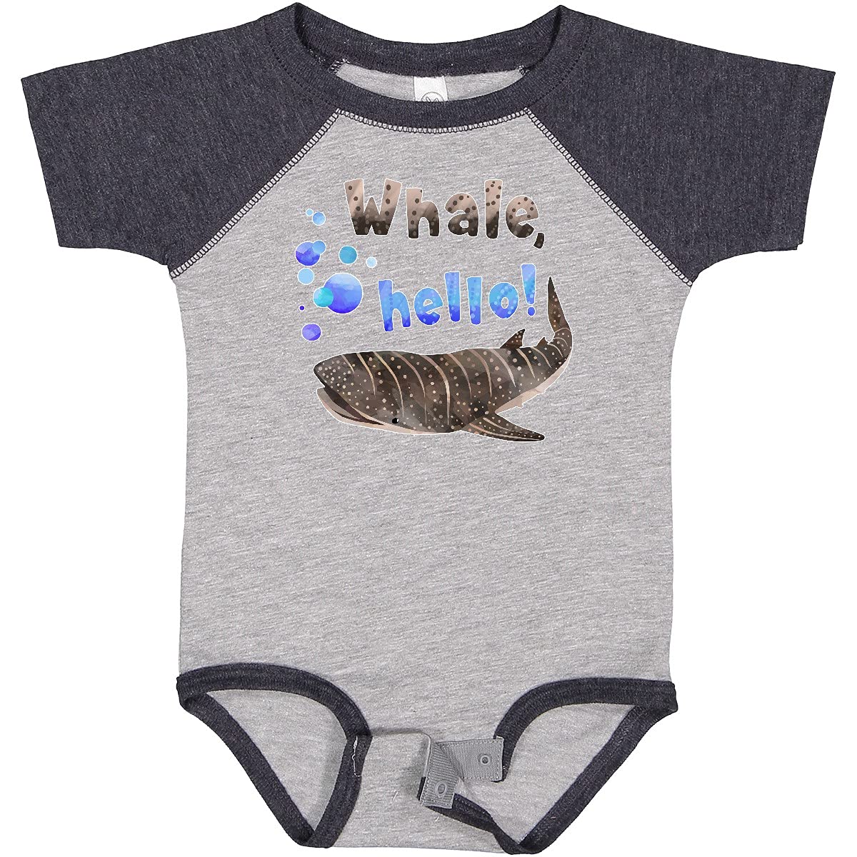 Inktastic Cute Whale Shark with Bubbles Baby Bodysuit - Soft Cotton Infant Onesie for Boys & Girls - Perfect for Beach Trips, Birthday Gifts & Nursery Photos