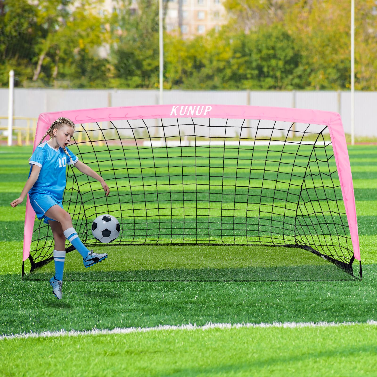 Foldable Soccer Goal for Kids & Adults - 5x3, 6x4, 9x5FT Portable Backyard Soccer Net with Carrying Bag - Perfect for Youth Training, Backyard Games & Outdoor Sports Practice