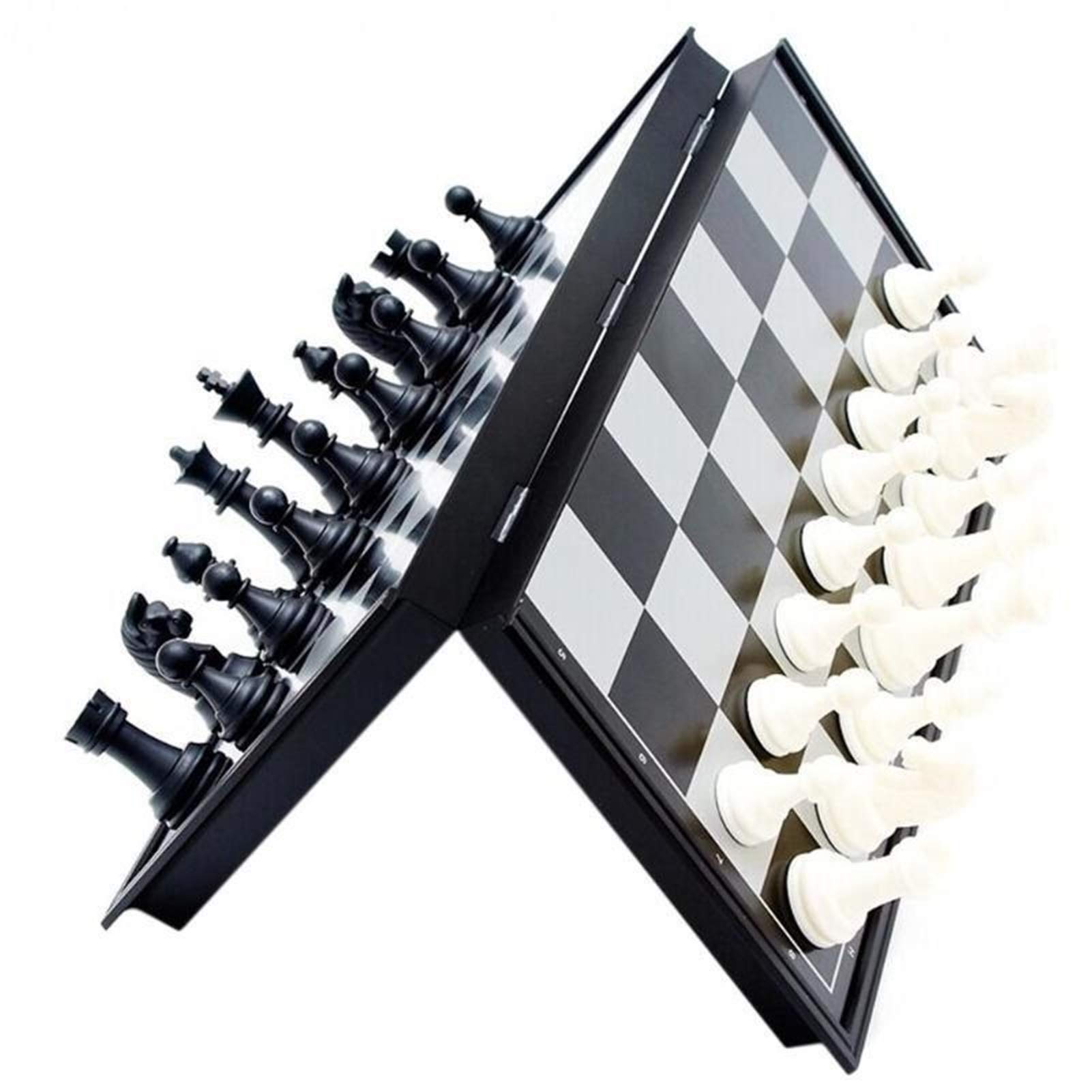 Magnetic Backgammon Checkers Set - Foldable Portable Board Game with Chess, Checkers & Backgammon - Perfect for Travel, Camping, Office & Family Game Nights