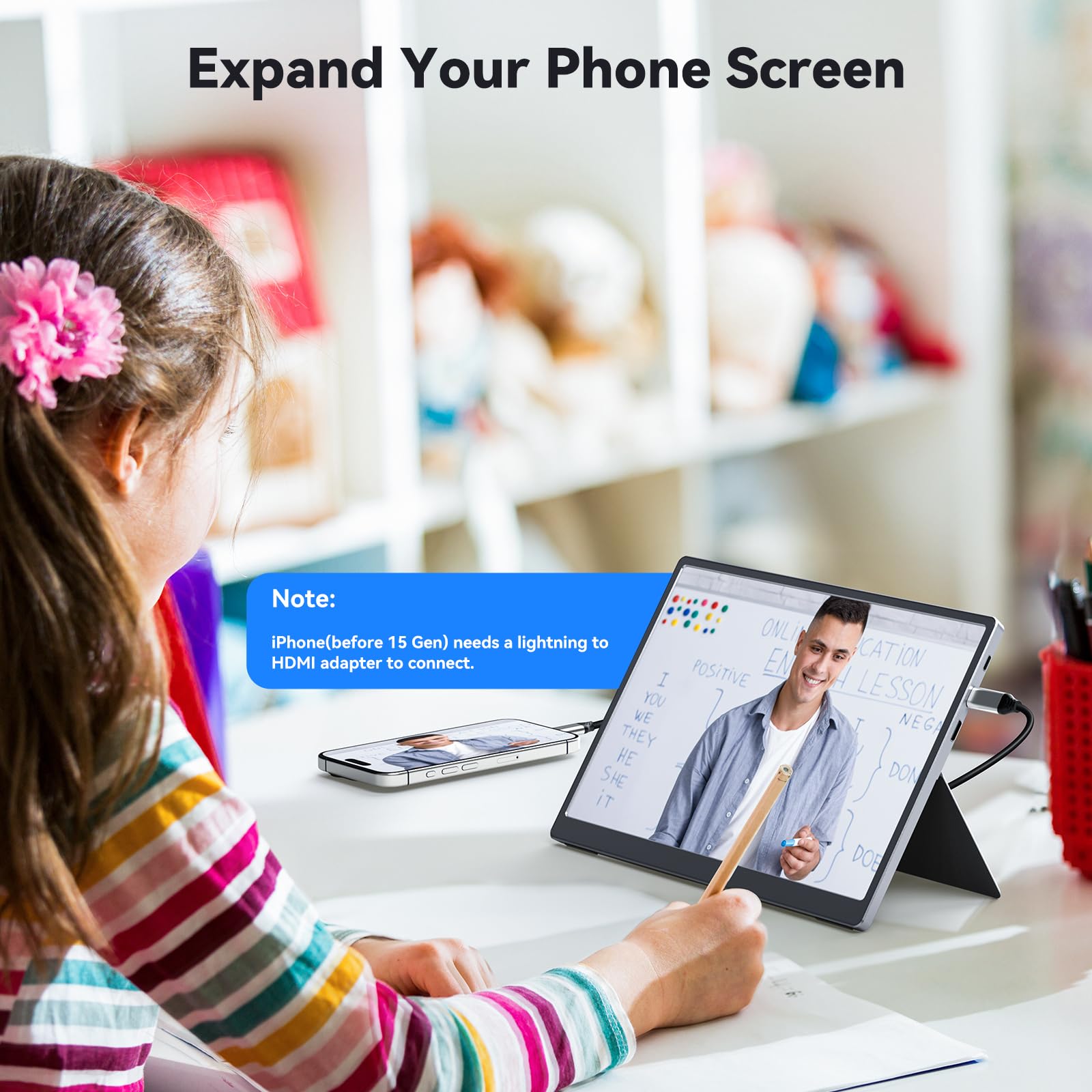 Eyoyo 10.5 Inch Portable Monitor for Laptop - 1920x1280P FHD IPS Screen, 100% sRGB, Eye Care Technology, USB-C & HDMI External Display - Perfect for PC, Mac, Phone, Xbox, PS5/4 - Ideal for Work, Gaming, Travel & Home Office Use
