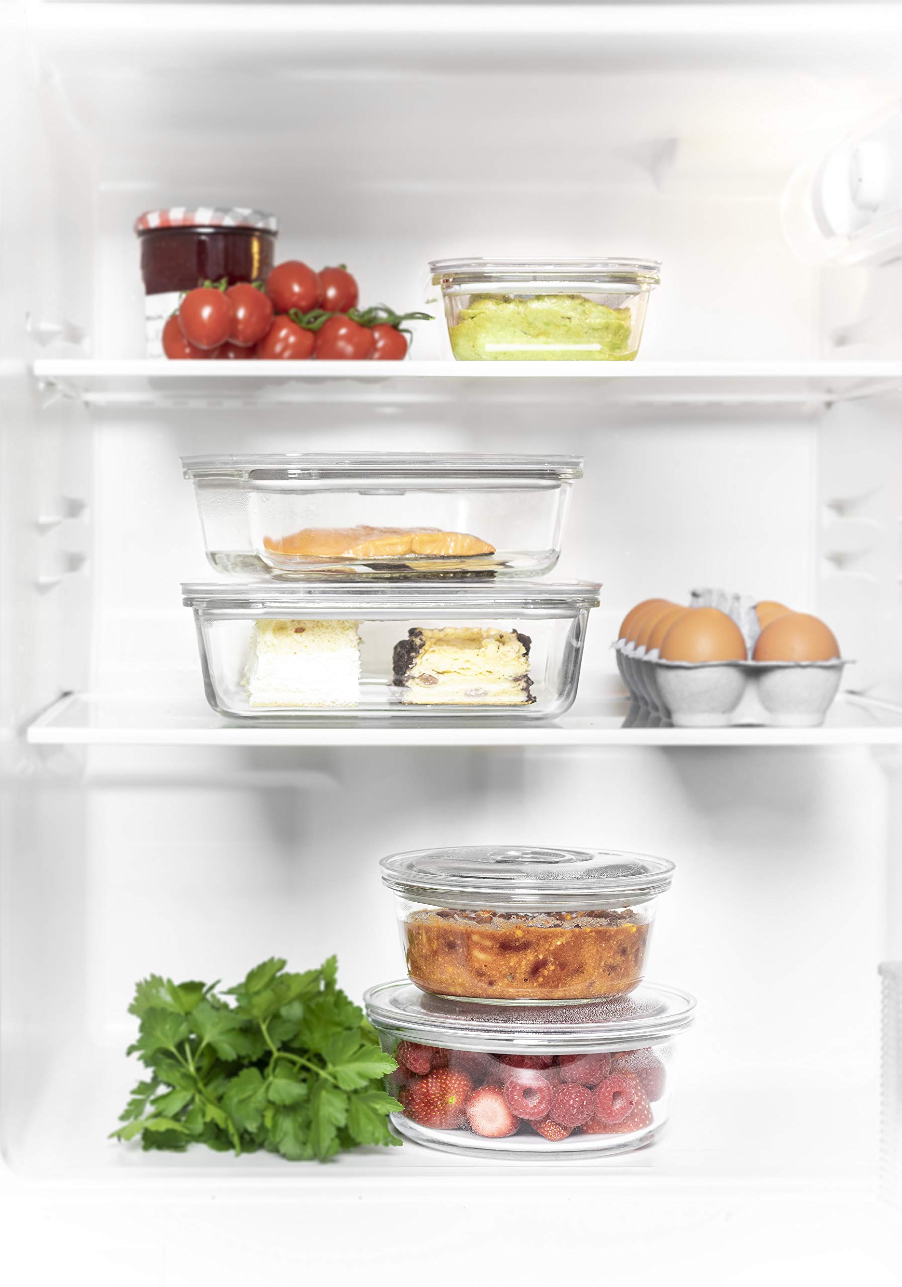 Caso 1192 Glass Vacuum Fresh Food Storage Container - Airtight Kitchen Organizer for Meal Prep, Leftovers & Sous Vide | BPA-Free, Dishwasher Safe