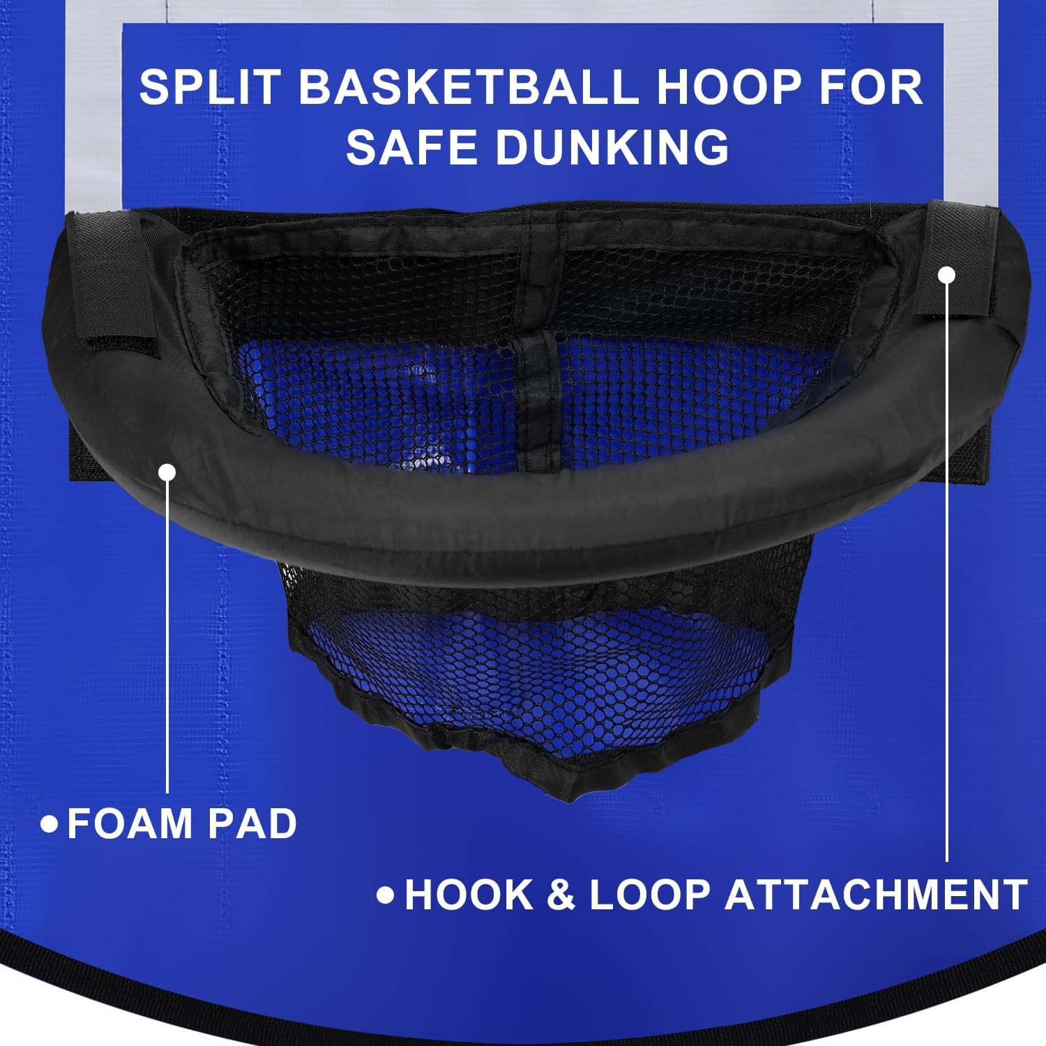 Trampoline Basketball Hoop with Scoreboard - Dunking Accessory for Kids & Adults - Indoor/Outdoor Fun