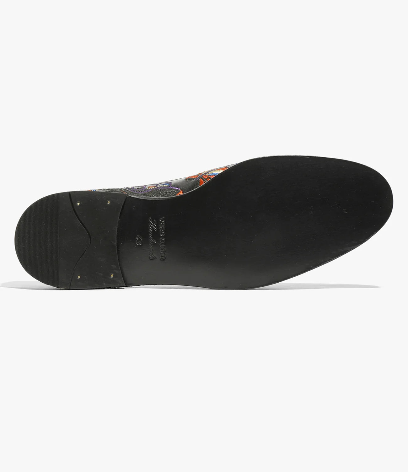 Black Leather Papillon Embroidered Slip On Shoes - Comfortable & Stylish Loafers for Women, Perfect for Casual Outings & Office Wear