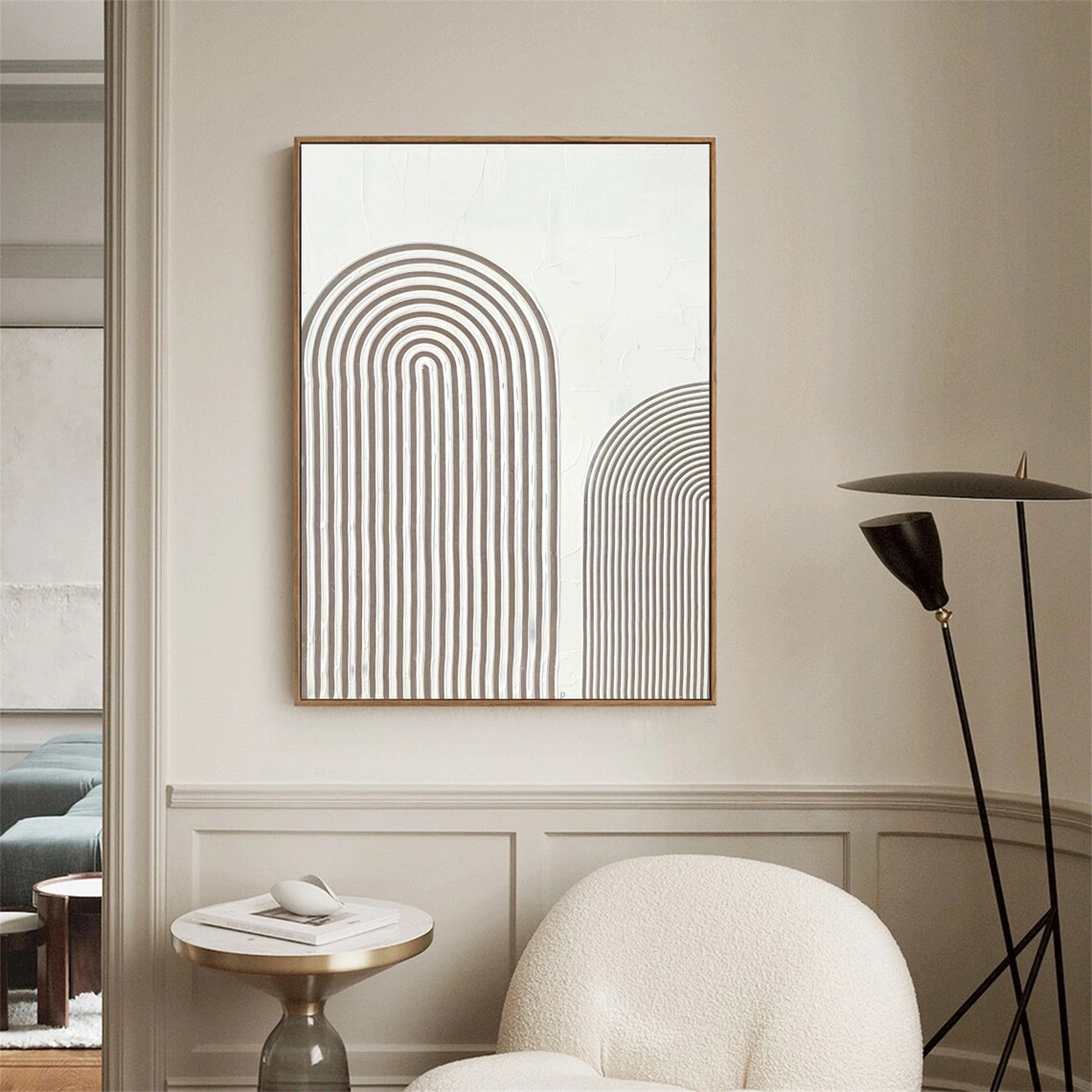 Beige & Brown Abstract Wall Art Print #BB078 - Modern Home Decor for Living Room, Bedroom & Office