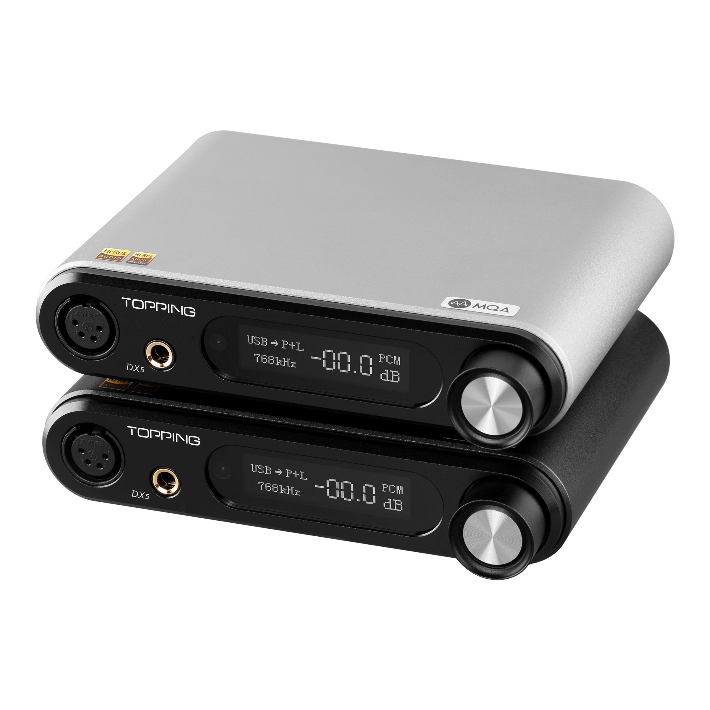TOPPING DX5 Dual ES9068AS MQA Desktop DAC & Headphone Amplifier - High-Resolution Audio for Home Studio, Gaming, and Music Listening