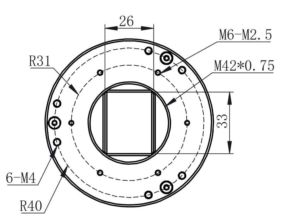 ZWO M42 Sensor Tilt Plate for Astrophotography - Adjustable Camera Mount for DSLR & Mirrorless Cameras - Perfect for Telescope Imaging & Night Sky Photography
