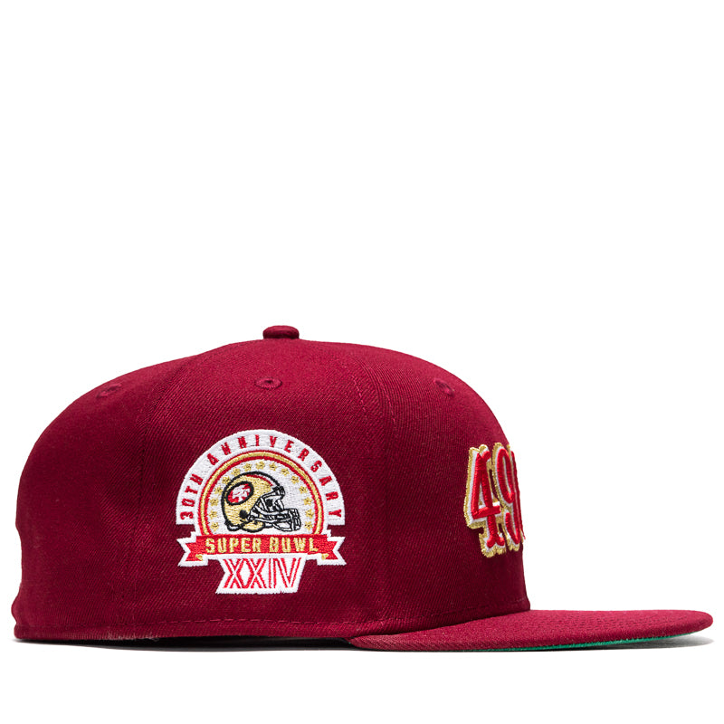New Era x Politics San Francisco 49ers 59FIFTY Fitted Cap - Cardinal Red Official NFL Licensed Hat for Men - Perfect for Game Day, Sports Events & Streetwear Fashion