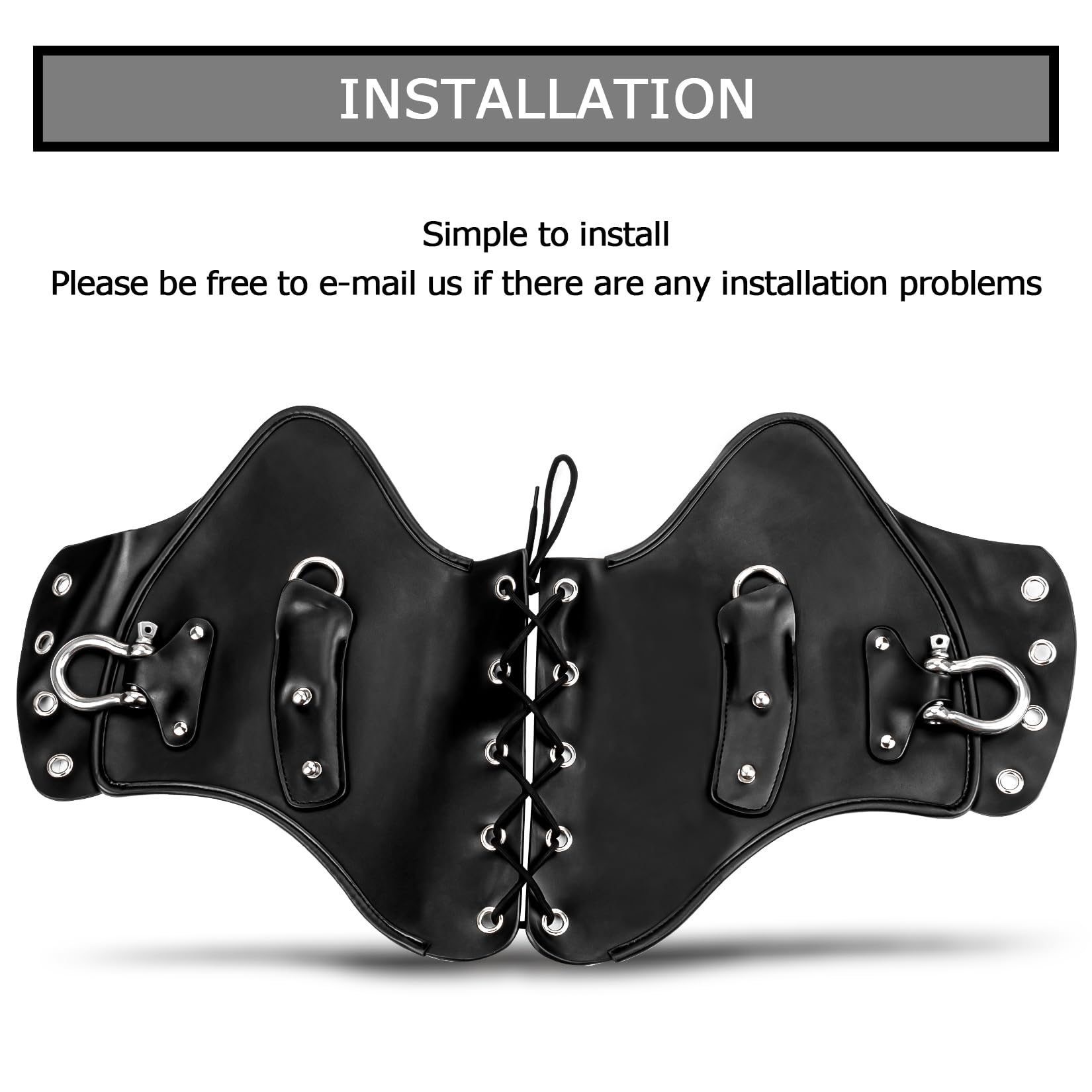 PSLER Universal Leather Motorcycle Heat Shield Deflector for Harley Touring & Sportster - Side Saddle Heat Protection for Long Rides & Hot Weather Cruising