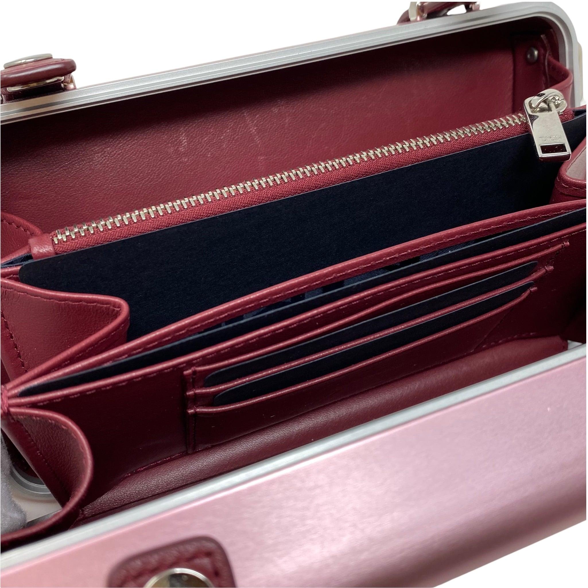 Dior x Rimowa Rose Aluminum Personal Clutch Bag - Luxury Designer Clutch for Women | Perfect for Parties, Travel & Special Occasions