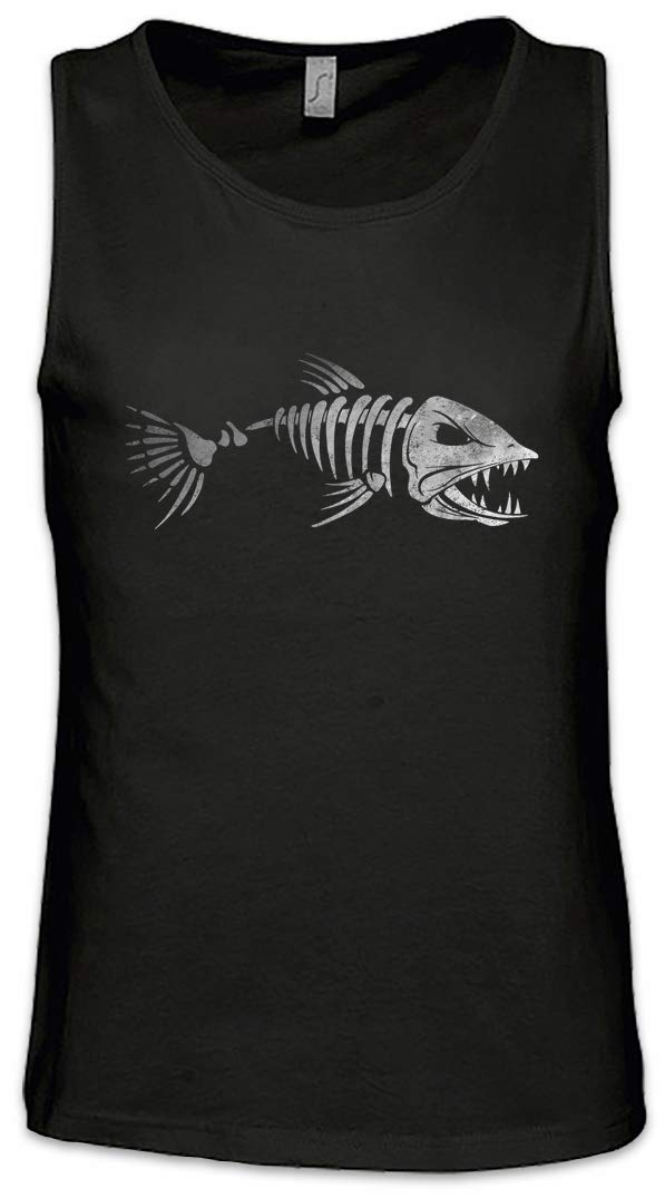 Men's Fish Skeleton Tank Top - Breathable Gym Shirt for Workout & Summer Outdoor Activities