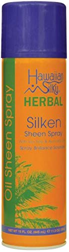 Hawaiian Silky Herbal Oil Sheen Spray - Pack of 6 | Natural Hair Shine & Moisturizer for Curly, Straight & Wavy Hair | Perfect for Daily Styling & Frizz Control