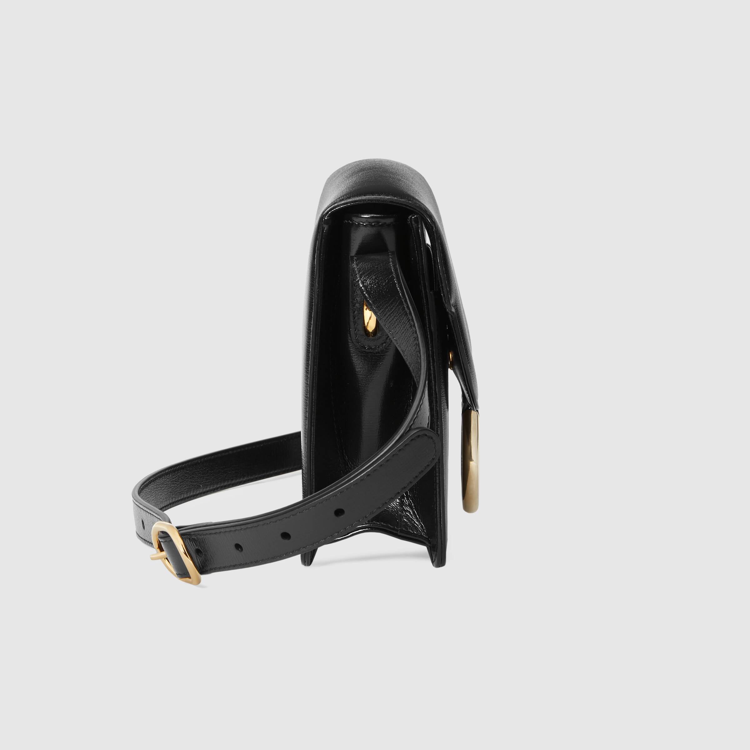 Gucci Small Leather Shoulder Bag for Women - Black Crossbody Purse | Perfect for Work, Travel & Evening Out