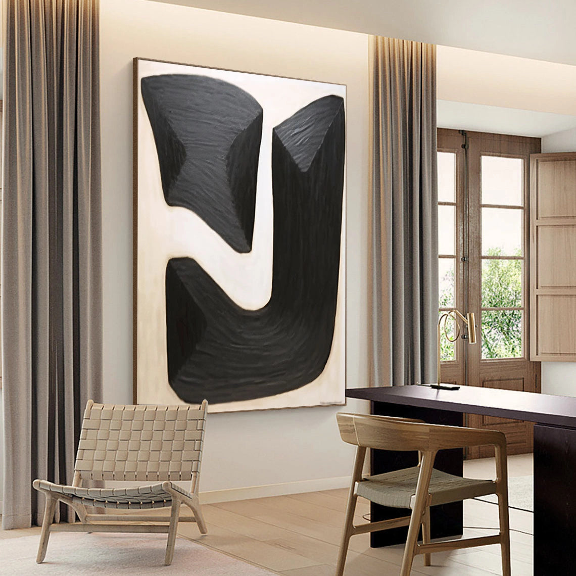 Abstract Tranquility Art Painting #WS104 - Modern Wall Decor for Living Room, Bedroom & Office - Calming Canvas Artwork for Home & Workspace
