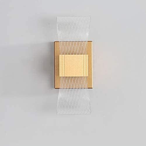 12W LED Desk Lamp & Bedside Lamp - Gold Iron Wall Light with Transparent Acrylic Shade for Bedroom, Living Room, Corridor | Warm White Indoor Lighting for Reading & Relaxation