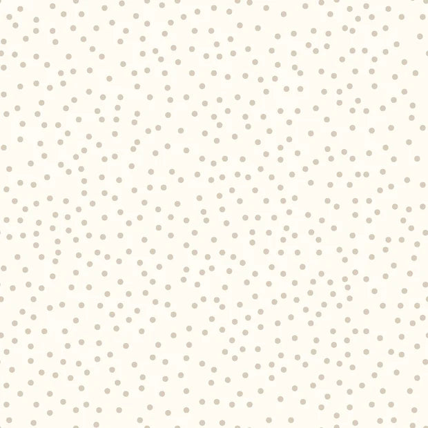 Premium Cotton Poplin Fabric with Dots - Off White - Perfect for Dresses, Shirts & DIY Sewing Projects