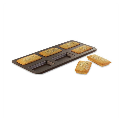 Non-Stick Financier Baking Mold - 6 Cavity Silicone Cake Pan for French Madeleines, Mini Cakes & Pastries - Perfect for Home Baking, Tea Parties & Gift Giving