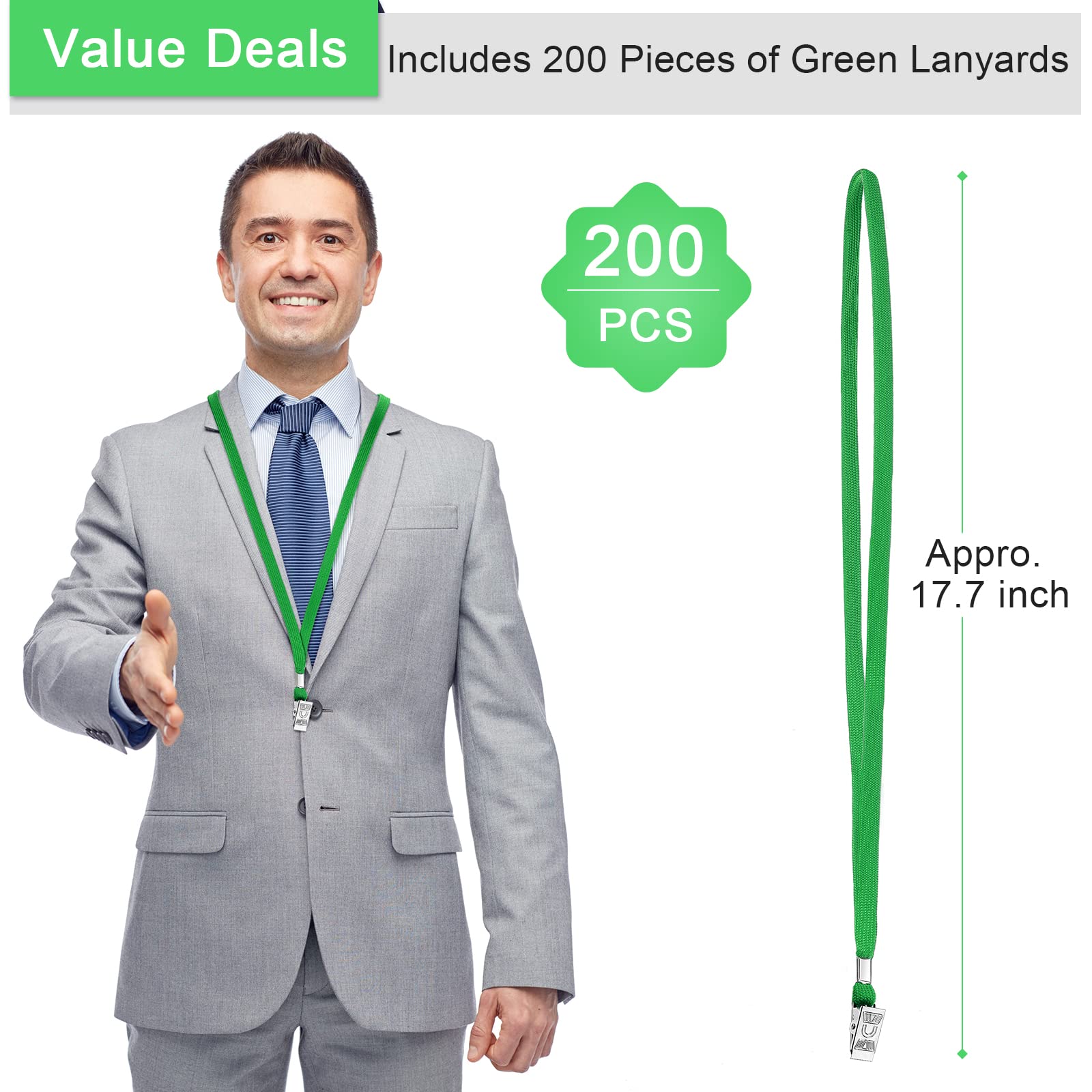 Marspark Bulk Lanyards with Swivel Hook for ID Cards - Office & Events