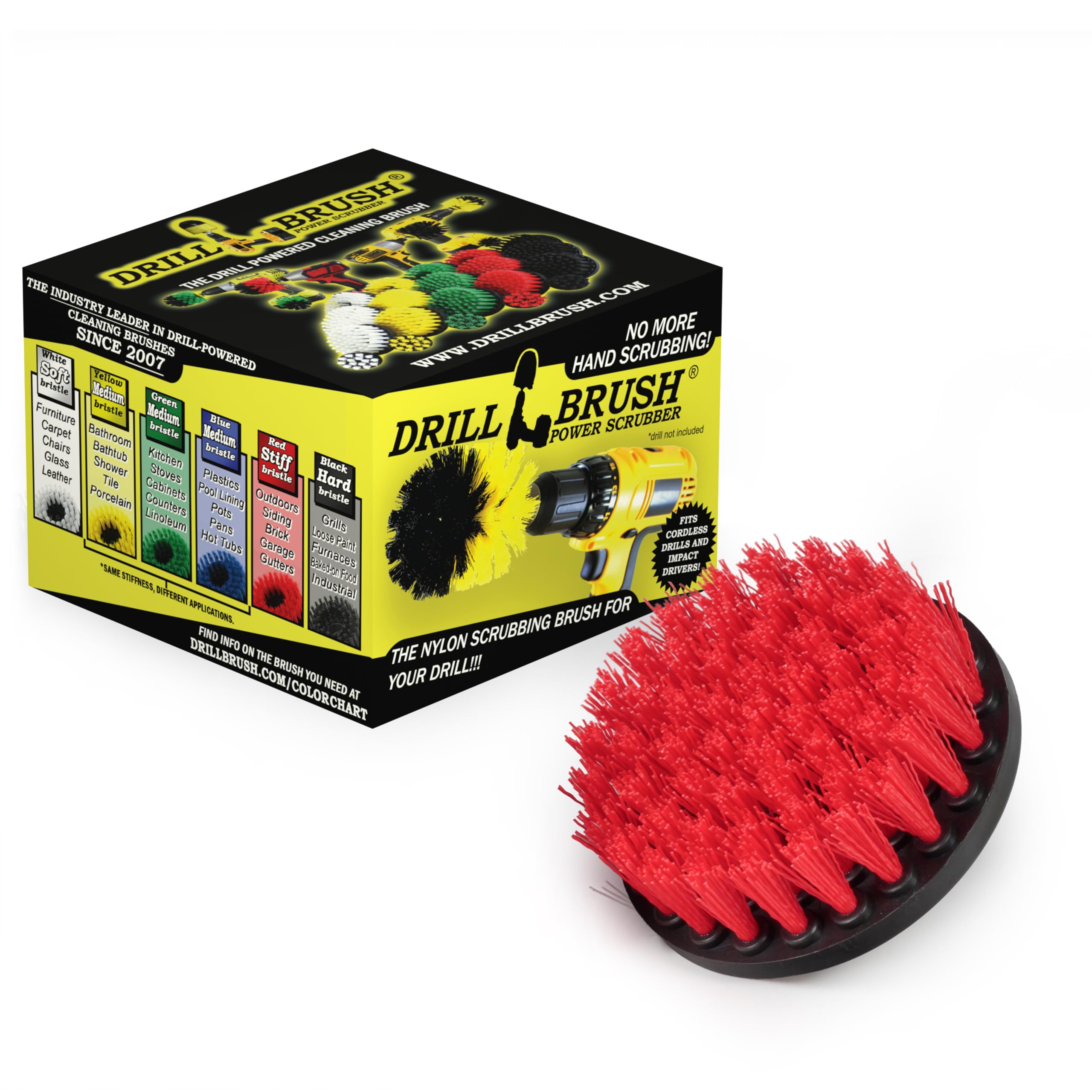 Outdoor Cleaning Brush for Patio, Deck & Garden Statues
