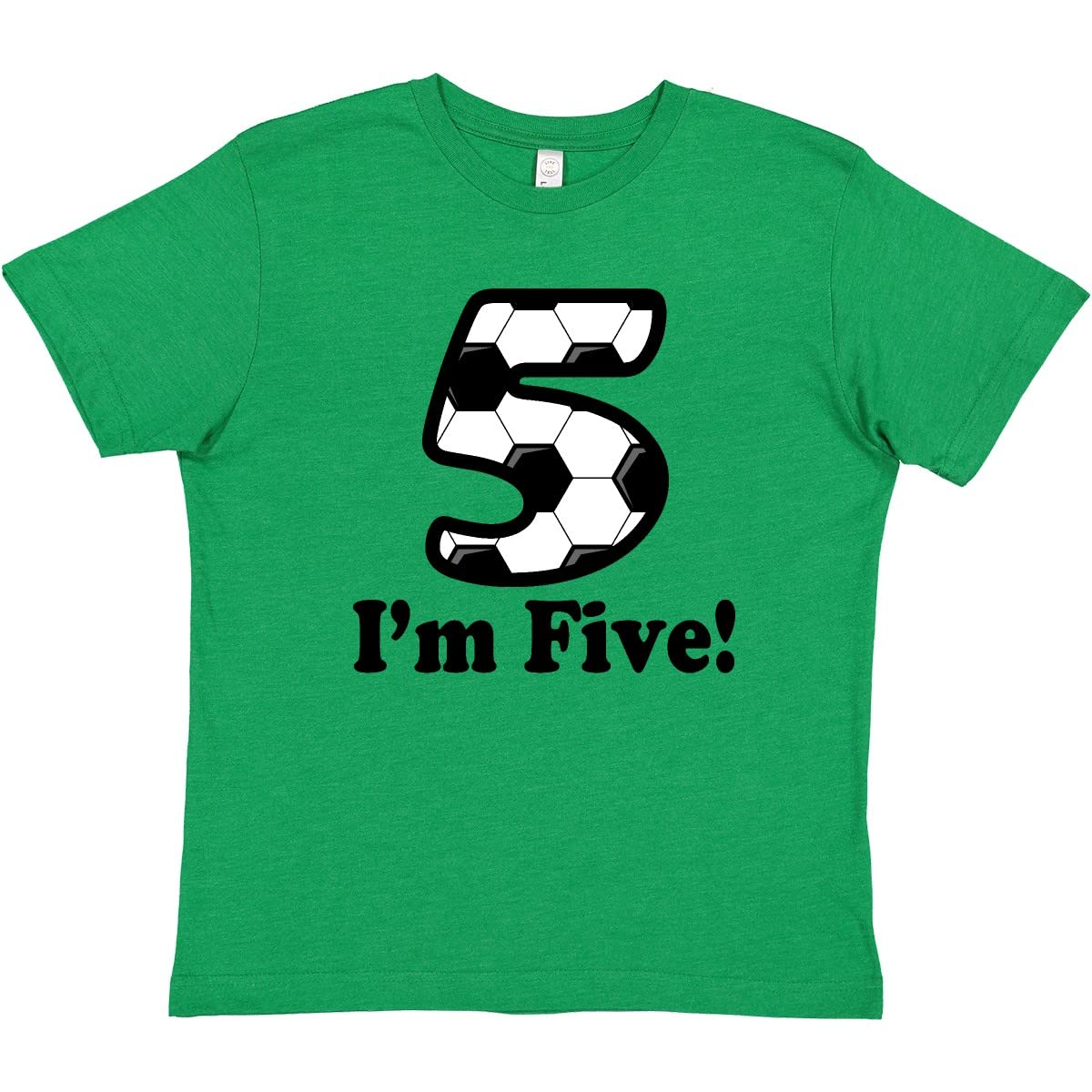 Inktastic 5th Birthday Soccer T-Shirt for 5 Year Old Boys & Girls - Perfect for Birthday Parties, Soccer Games & Casual Wear