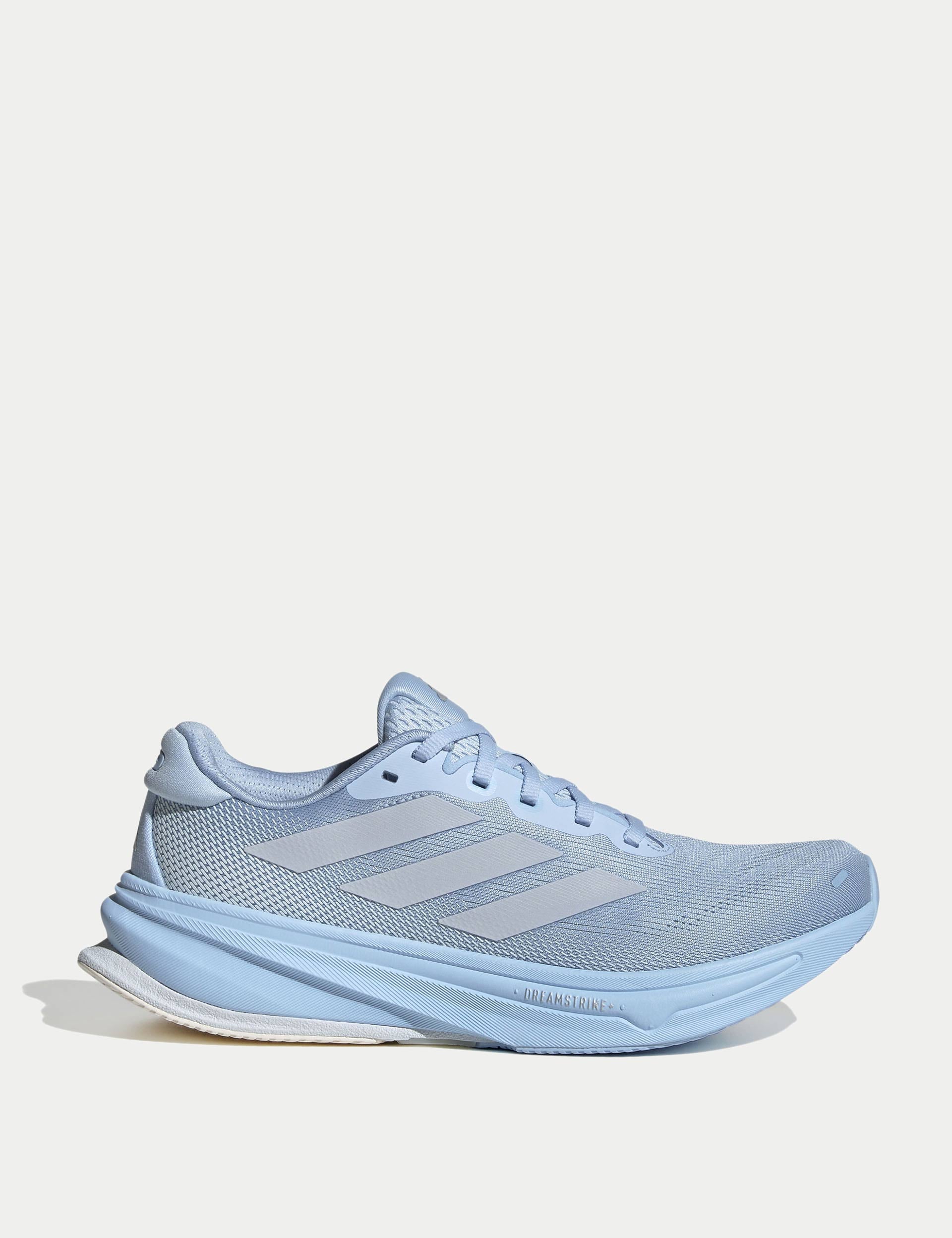 Supernova Rise 2 Running Shoes for Men & Women - Glow Blue/Halo Blue/Matte Silver - Lightweight Cushioned Training Sneakers for Jogging, Gym Workouts & Outdoor Activities