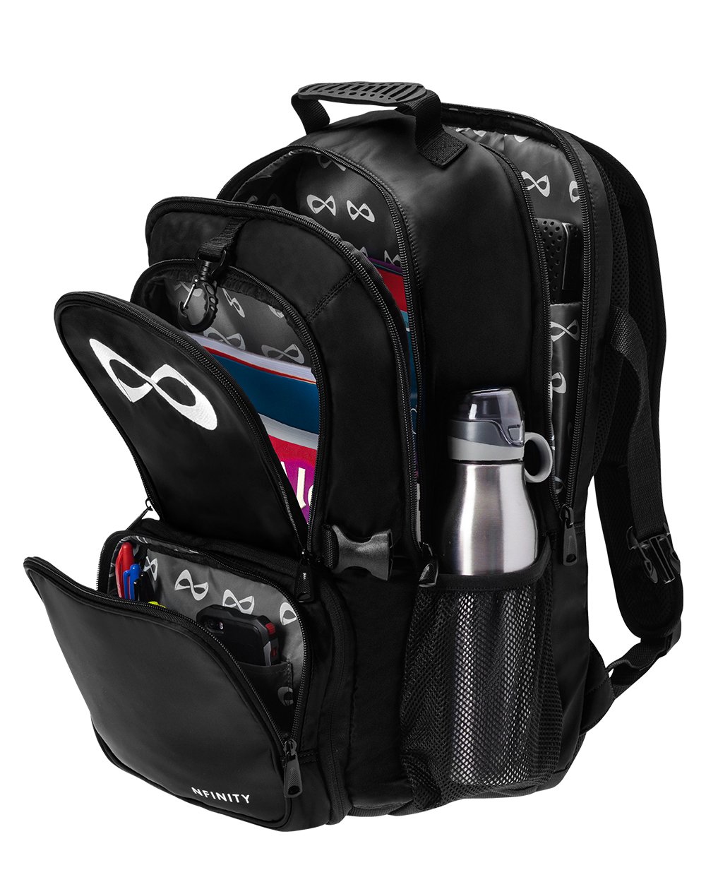 Nfinity Classic Cheer Backpack for Cheerleading - Lightweight Sports Backpack with Detachable Purse & Laptop Sleeve - Perfect for Travel, School & Gym - Durable Cheerleader Backpack for Girls & Women