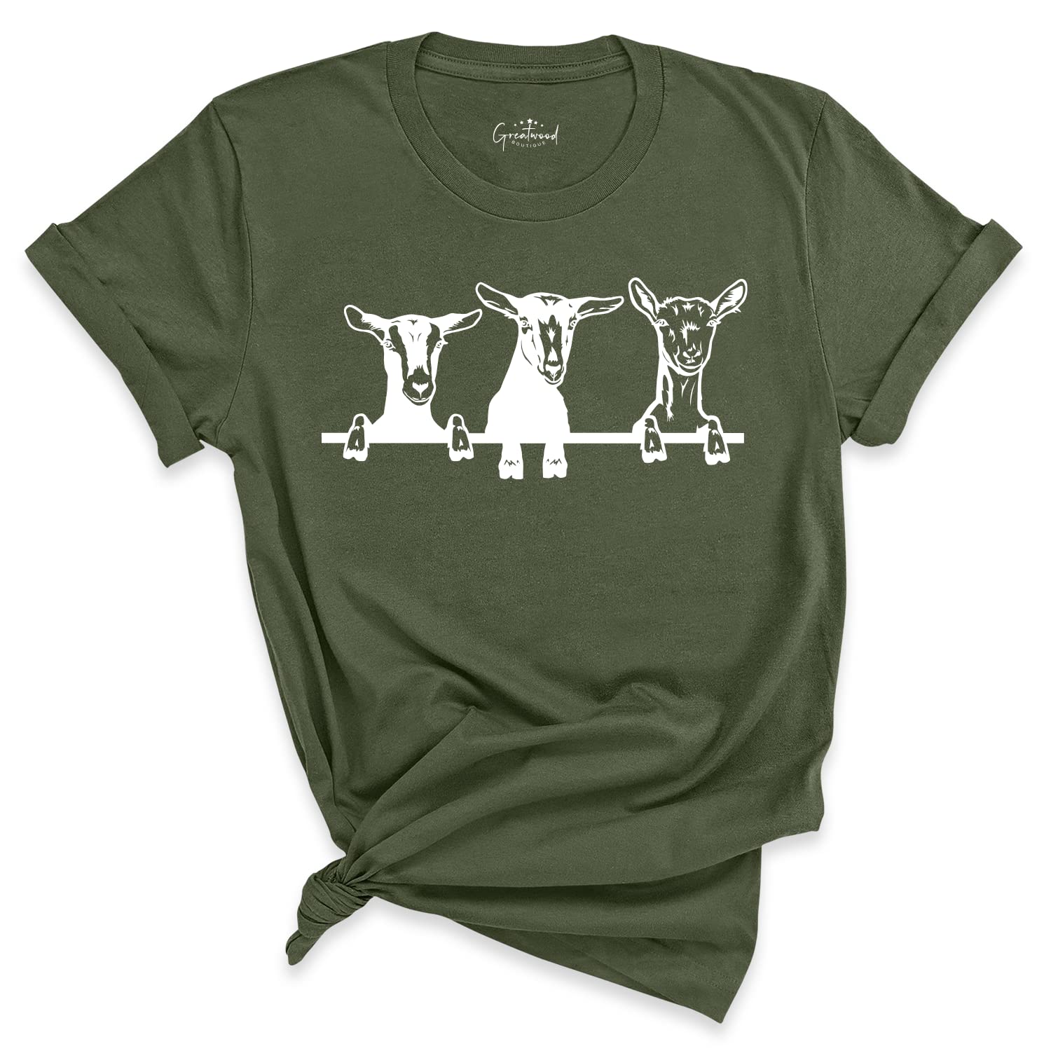 Funny Goat T-Shirt for Men & Women - Cute Farm Animal Graphic Tee - Perfect Farmer Outfit & Christmas Gift Idea - Great for Farm Visits, Country Living & Goat Lovers