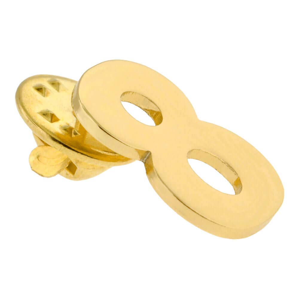 PinMart Number 8 Lapel Pin - Elegant Anniversary & Birthday Jewelry Gift for Men & Women - Perfect for Weddings, Graduations & Special Occasions