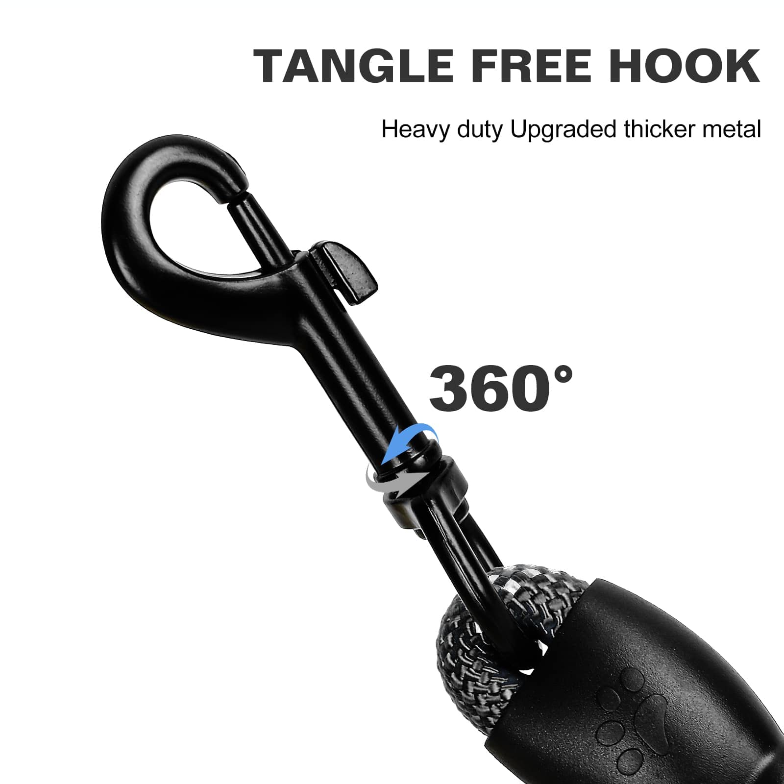 UrbanX Heavy Duty Dog Leash - 4FT Padded Handle with Reflective Threads for Large Dogs Like Transylvanian Hound (Black) | Perfect for Night Walks, Training & Outdoor Adventures