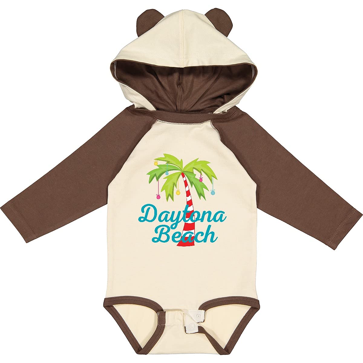 Inktastic Daytona Beach Florida Christmas Vacation Long Sleeve Baby Bodysuit - Perfect for Holiday Photos & Family Gatherings
